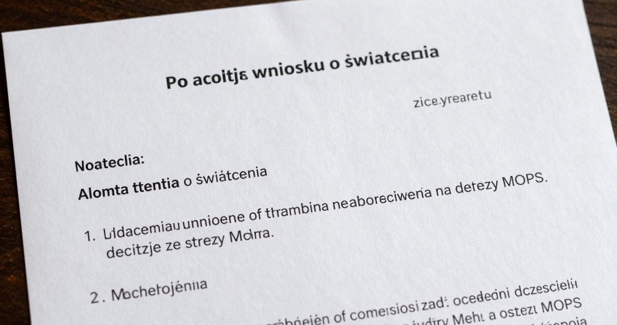 Opieka społeczna świadczenia — Oczekiwanie na decyzję Opieka społeczna świadczenia — Oczekiwanie na decyzję